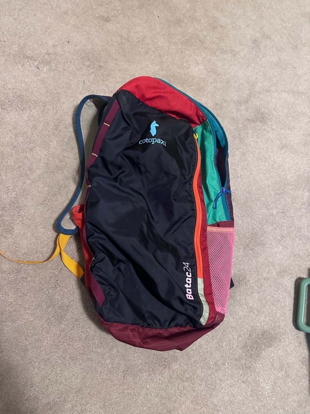 cotopaxi colorblock Batac 24 Backpack in navy, teal, red and pink
